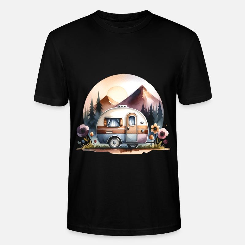 Camping - Stanley/Stella Unisex Bio-T-Shirt CRAFTER - Schwarz