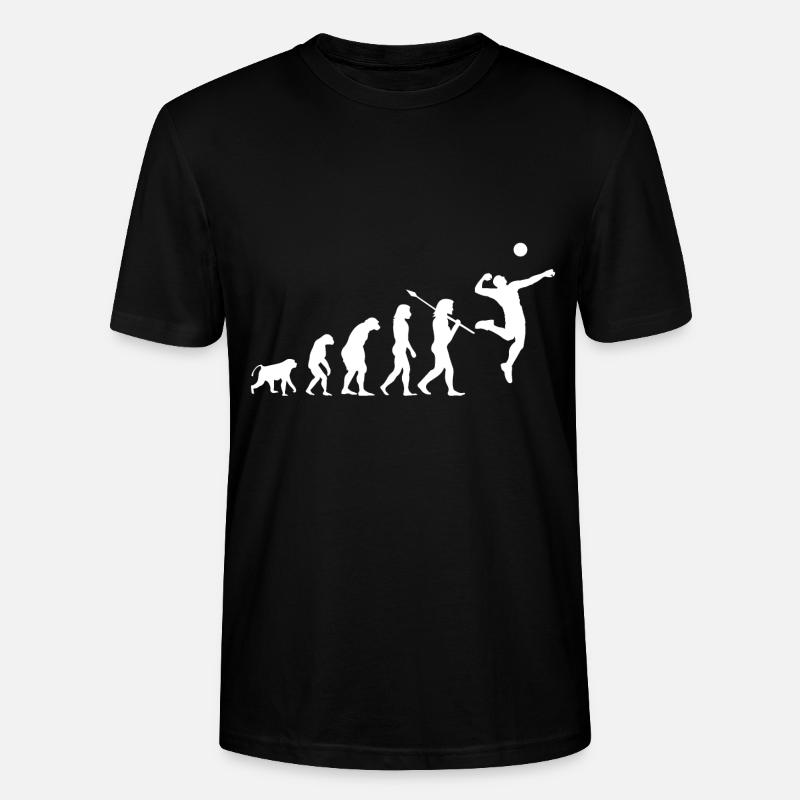 Volleyball Evolution - Stanley/Stella CRAFTER Unisex Organic T-Shirt - black