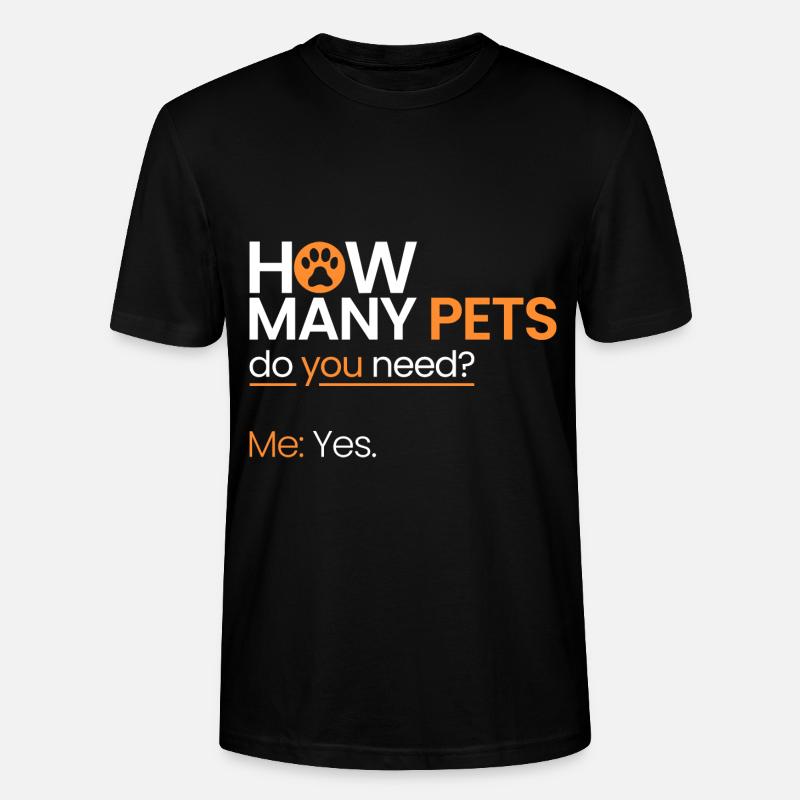 Combien d’animaux de compagnie? - T-shirt bio CRAFTER Stanley Stella Unisexe - noir