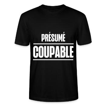 présumé coupable - T-shirt bio CRAFTER Stanley Stella Unisexe - noir - Devant - Alina (178cm) & Michal (187cm)