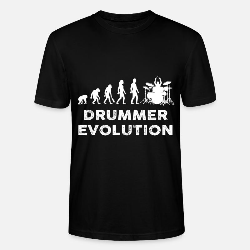 Drummer evolution - T-shirt bio CRAFTER Stanley Stella Unisexe - noir