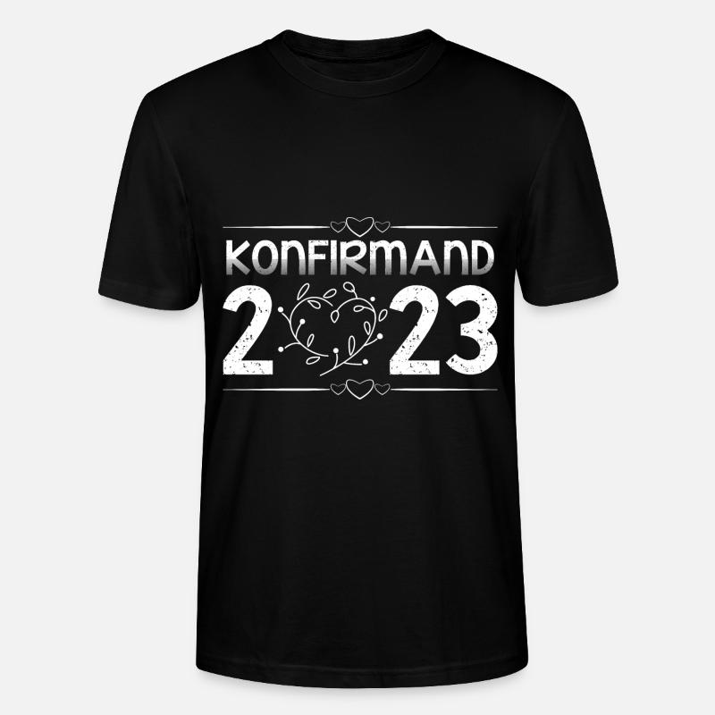 Konfirmation 2023 der Countdown läuft - Stanley/Stella Unisex Bio-T-Shirt CRAFTER - Schwarz