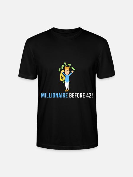 Millionär vor 42! - Stanley/Stella Unisex Bio-T-Shirt CRAFTER - Schwarz