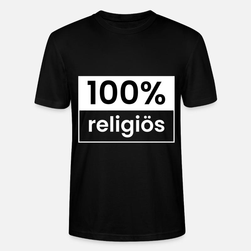 100% religiös - Stanley/Stella Unisex Bio-T-Shirt CRAFTER - Schwarz