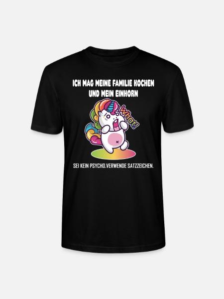 Einhorn - Stanley/Stella Unisex Bio-T-Shirt CRAFTER - Schwarz