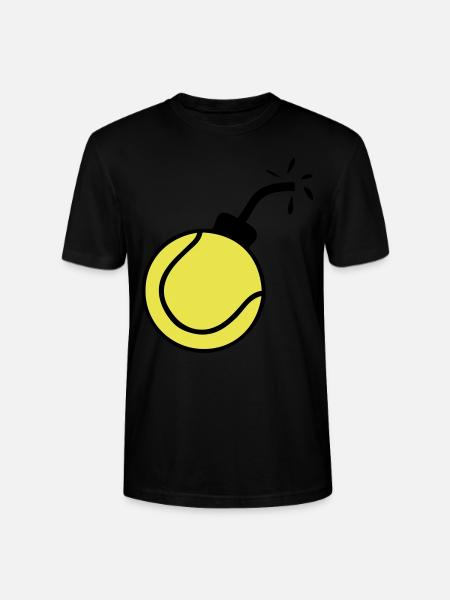 bomb ball tennis1 - Stanley/Stella CRAFTER Unisex Organic T-Shirt - black