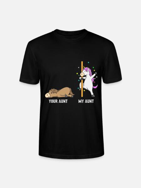 Unicorn hest din moster min tante gave EN - Stanley Stella CRAFTER unisex økologisk-T-shirt - sort