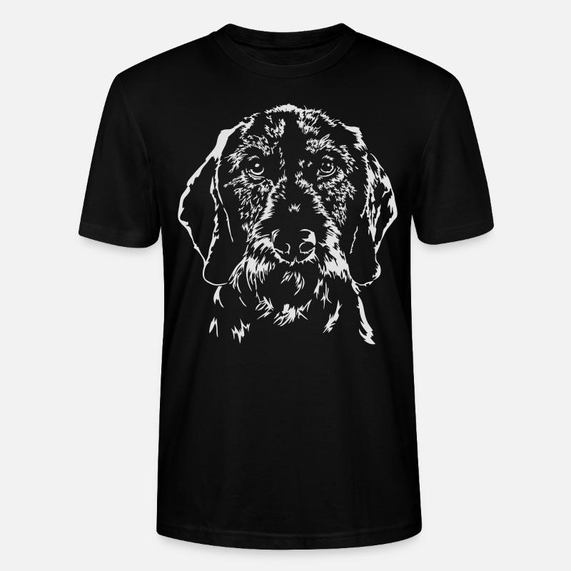 RAUHAARDACKEL Portrait Wilsigns - T-shirt bio CRAFTER Stanley Stella Unisexe - noir