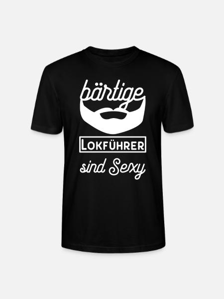 Bärtige Lokfuehrer sind sexy - Stanley/Stella Unisex Bio-T-Shirt CRAFTER - Schwarz