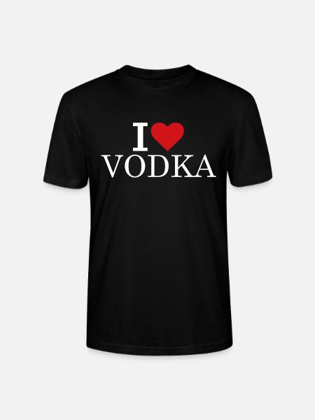 Vodka, alcohol, love vodka. - Stanley/Stella CRAFTER Unisex Organic T-Shirt - black