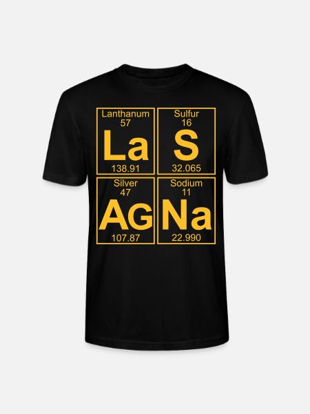 La-S-Ag-Na (lasagna) - Full - Stanley/Stella CRAFTER Unisex Organic T-Shirt - black
