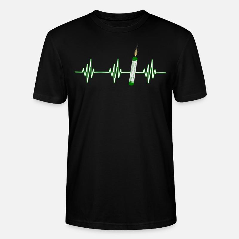 Heartbeat Pyro Cracker - Stanley/Stella Unisex Bio-T-Shirt CRAFTER - Schwarz