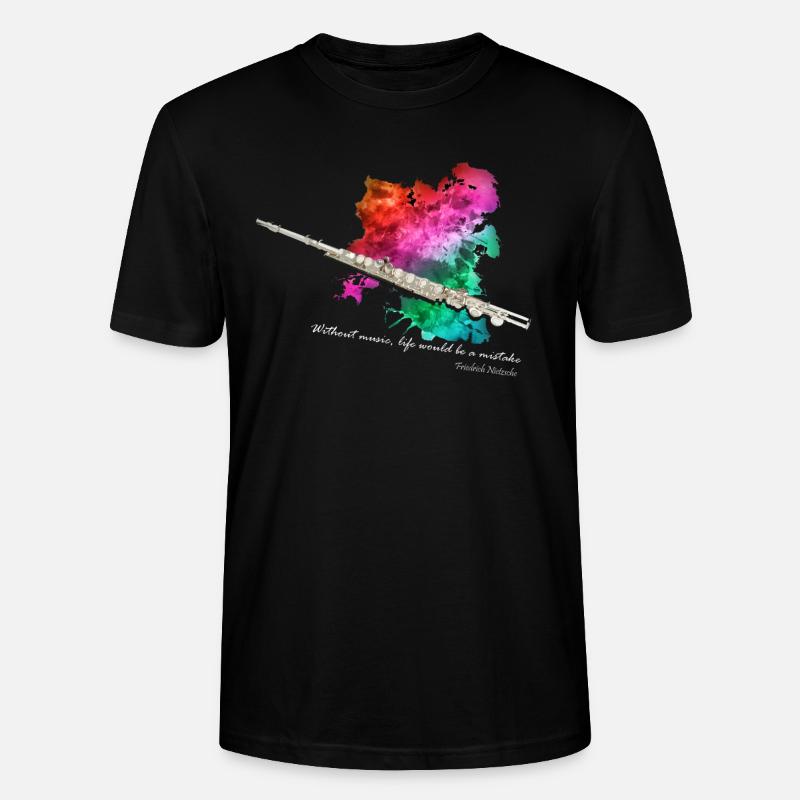 Querflöte - Stanley/Stella Unisex Bio-T-Shirt CRAFTER - Schwarz