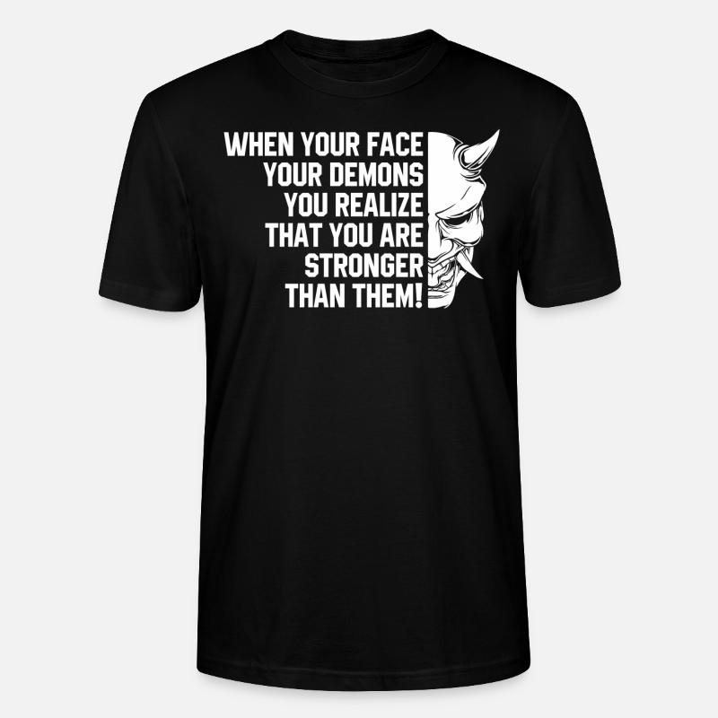 Dämonen-Zitat - Stanley/Stella Unisex Bio-T-Shirt CRAFTER - Schwarz