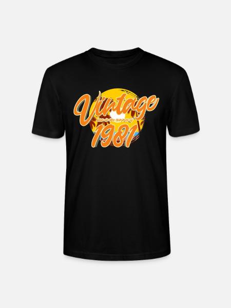 1981 - Stanley/Stella CRAFTER Unisex Organic T-Shirt - black