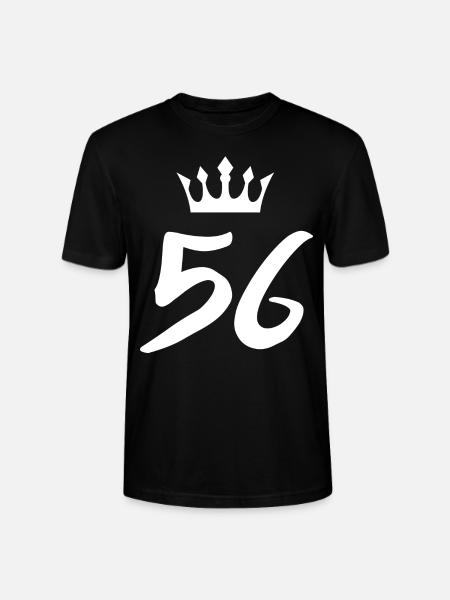 56 Number crown - Stanley/Stella CRAFTER Unisex Organic T-Shirt - black