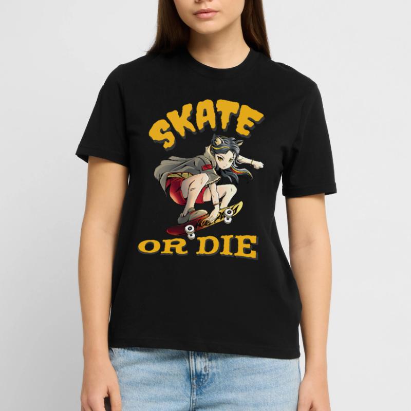 Skate oder stirb Skateboarder Anime Mädchen Stanley/Stella Unisex Bio-T-Shirt CRAFTER