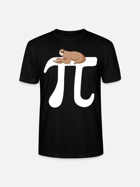 Math Sloth Pi - Stanley/Stella CRAFTER Unisex Organic T-Shirt - black