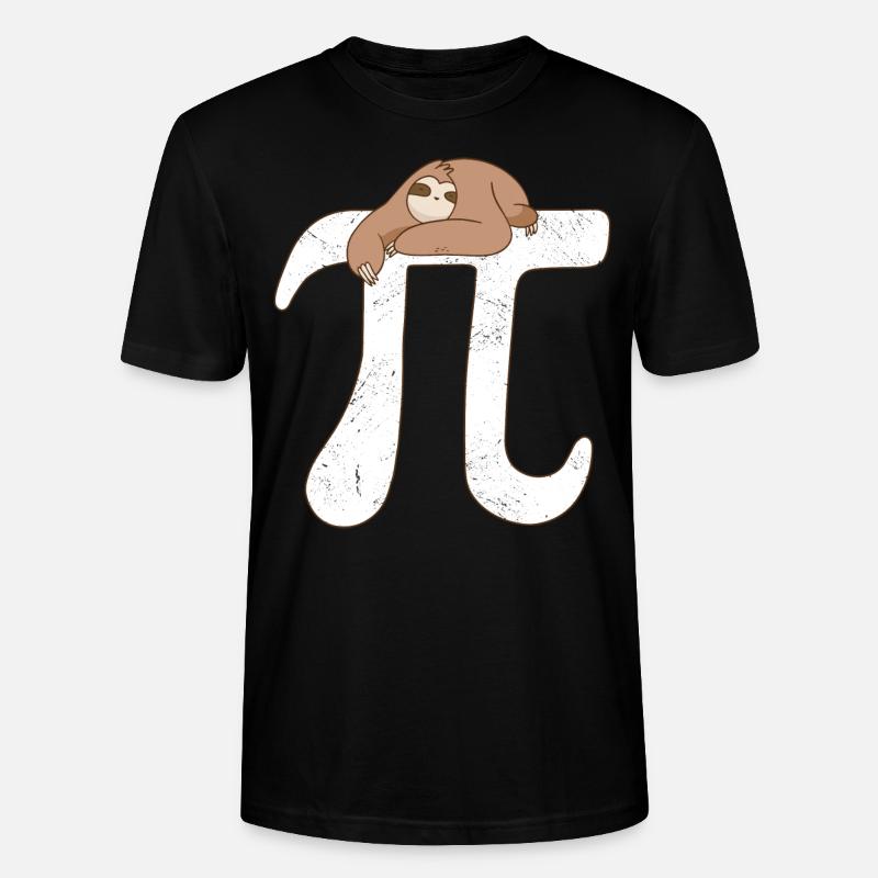 Math Sloth Pi - Stanley/Stella Unisex Bio-T-Shirt CRAFTER - Schwarz