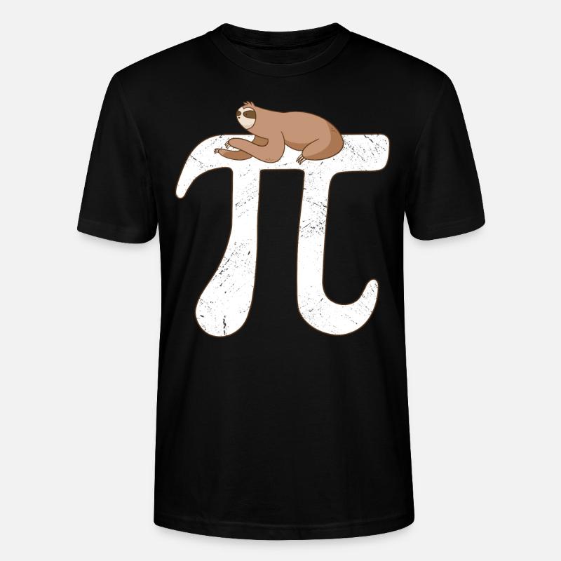 Math Sloth Pi - Stanley/Stella CRAFTER Unisex Organic T-Shirt - black