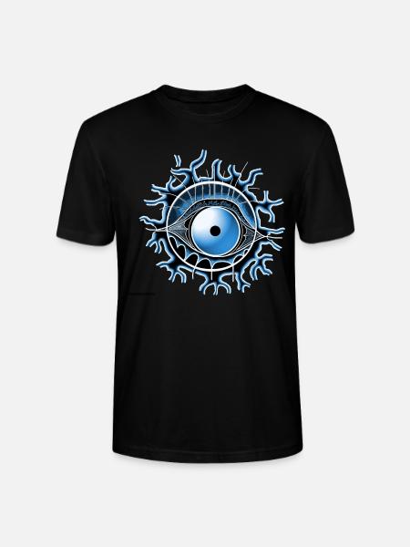 Eye blue - Stanley/Stella CRAFTER Unisex Organic T-Shirt - black