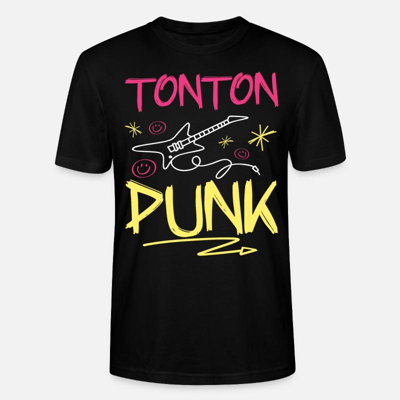 Tonton Punk Rock - T-shirt bio CRAFTER Stanley Stella Unisexe - noir
