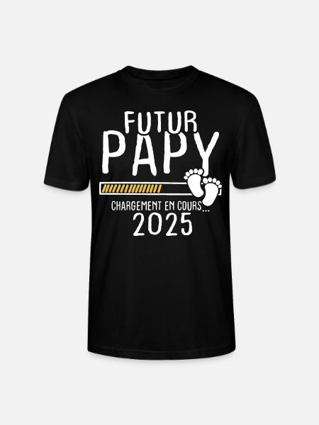 Futur Papy 2025 - T-shirt bio CRAFTER Stanley Stella Unisexe - noir