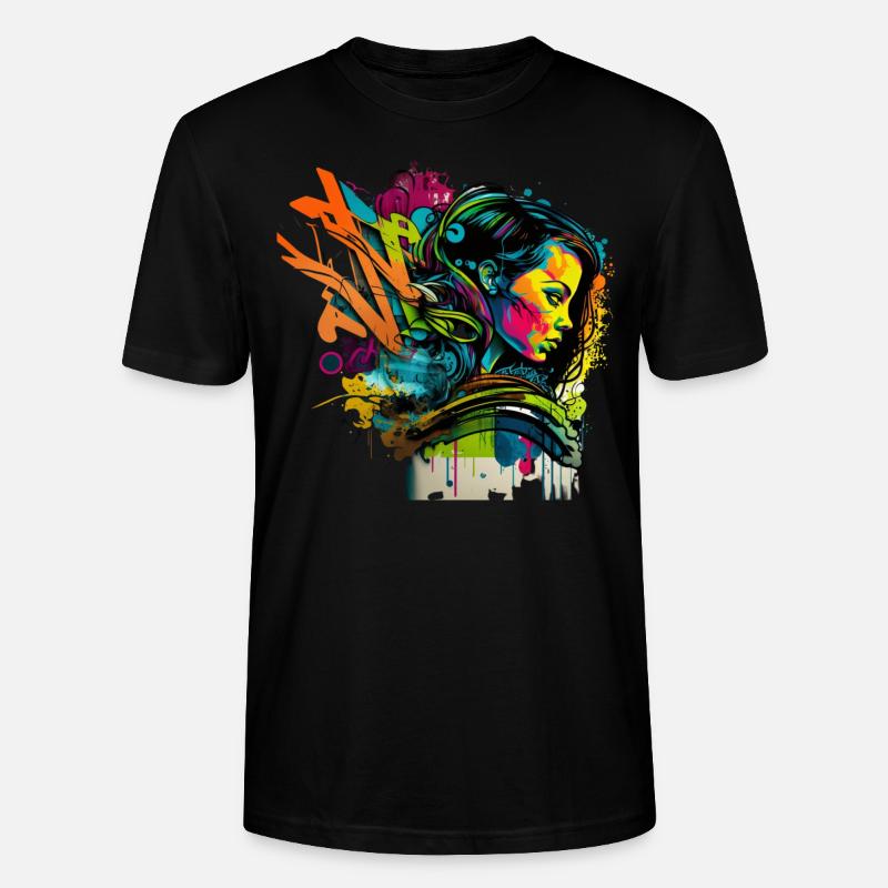 Urban Art im Graffiti-Stil - Stanley/Stella Unisex Bio-T-Shirt CRAFTER - Schwarz
