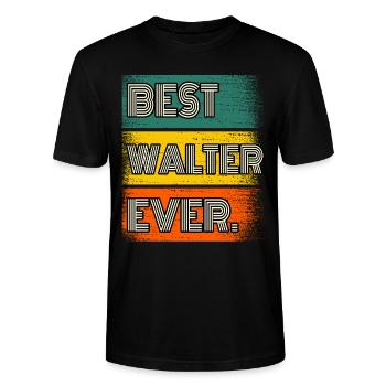 Walter Nom Cadeau Dire drôle - T-shirt bio CRAFTER Stanley Stella Unisexe - noir - Devant - Alina (178cm) & Michal (187cm)