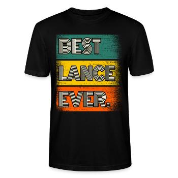 Lance Name Gift Quote Funny - Stanley/Stella CRAFTER Unisex Organic T-Shirt - black - Front - Alina (178cm) & Michal (187cm)
