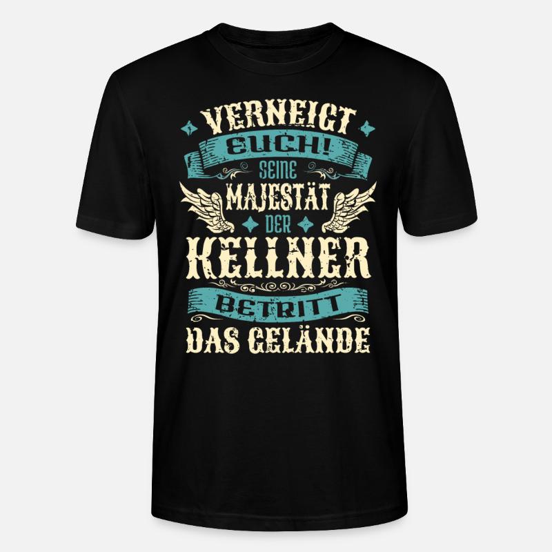 Kellner Geschenk Lustige Sprüche - Stanley/Stella Unisex Bio-T-Shirt CRAFTER - Schwarz