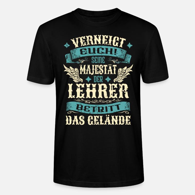 Lehrer Geschenk Lustige Sprüche - Stanley/Stella Unisex Bio-T-Shirt CRAFTER - Schwarz