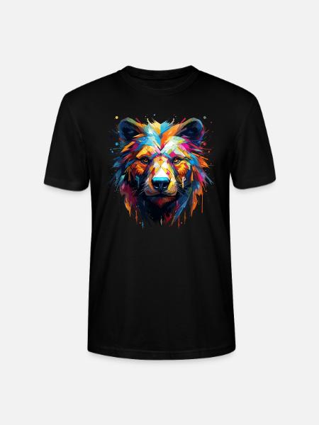 Bear Power Animal - Stanley/Stella CRAFTER Unisex Organic T-Shirt - black