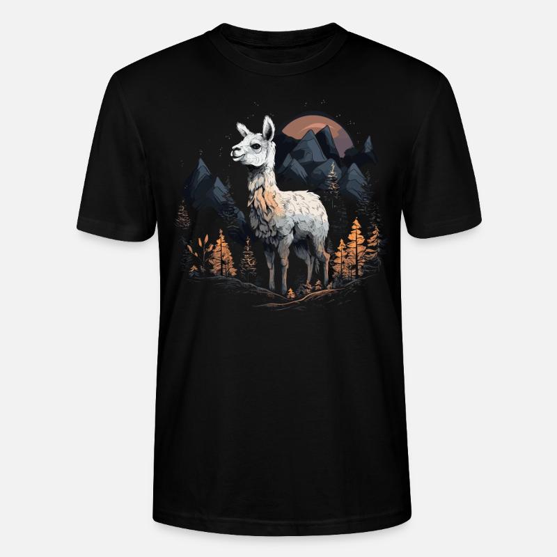 Alpaga Lama LLama - T-shirt bio CRAFTER Stanley Stella Unisexe - noir