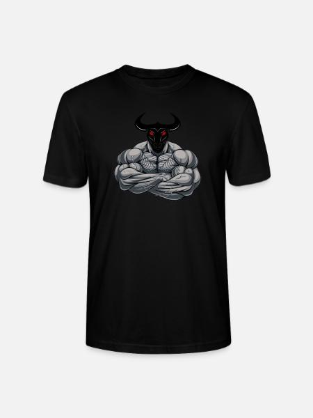 Bull Man - Taurus Man - Stanley/Stella CRAFTER Unisex Organic T-Shirt - black