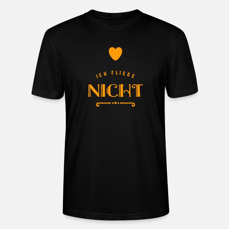 ich fliege nicht - Stanley/Stella Unisex Bio-T-Shirt CRAFTER - Schwarz