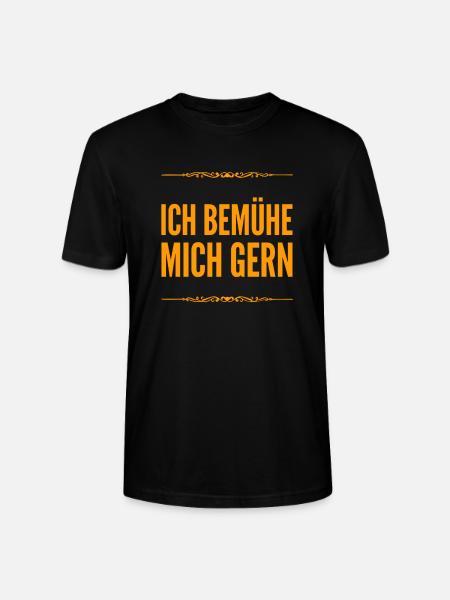 ich strenge mich an - Stanley/Stella Unisex Bio-T-Shirt CRAFTER - Schwarz