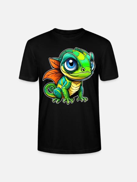 Mignon petit lézard - T-shirt bio CRAFTER Stanley Stella Unisexe - noir