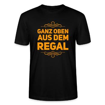einfach genial - Stanley/Stella Unisex Bio-T-Shirt CRAFTER - Schwarz - Vorne - Alina (178cm) & Michal (187cm)