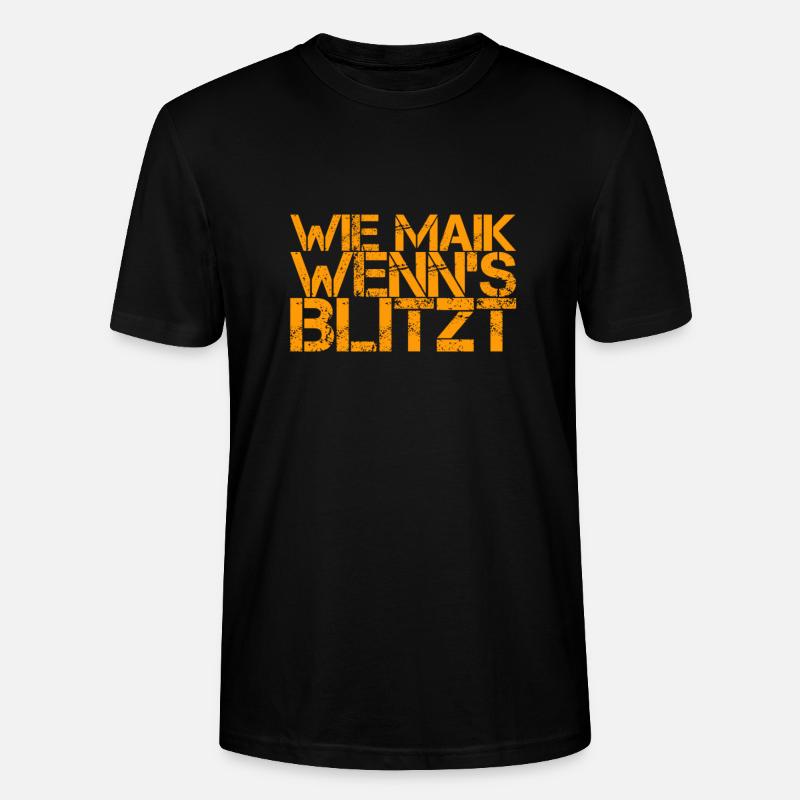 wenn es blitzt - Stanley/Stella Unisex Bio-T-Shirt CRAFTER - Schwarz