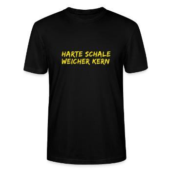 ich habe eine harte Schale - Stanley/Stella Unisex Bio-T-Shirt CRAFTER - Schwarz - Vorne - Alina (178cm) & Michal (187cm)
