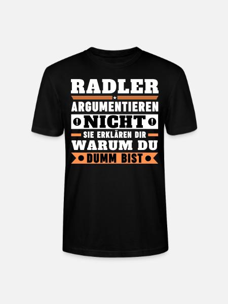 Radler argumentieren nicht - Stanley/Stella Unisex Bio-T-Shirt CRAFTER - Schwarz
