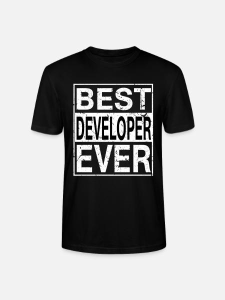 Best Developer Ever Developer Gift - Stanley/Stella CRAFTER Unisex Organic T-Shirt - black