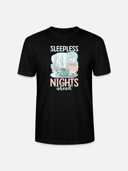 Future Dad Sleepless Nights Ahead - Stanley/Stella CRAFTER Unisex Organic T-Shirt - black