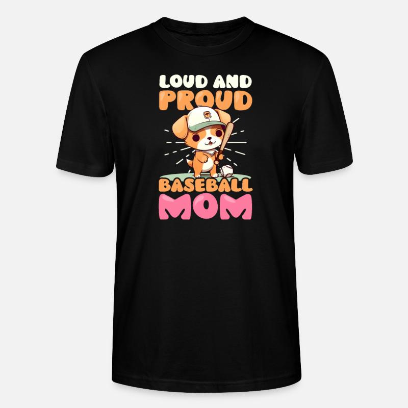 Baseball-Mutter Laute Stolze Baseball-Mutter - Stanley/Stella Unisex Bio-T-Shirt CRAFTER - Schwarz