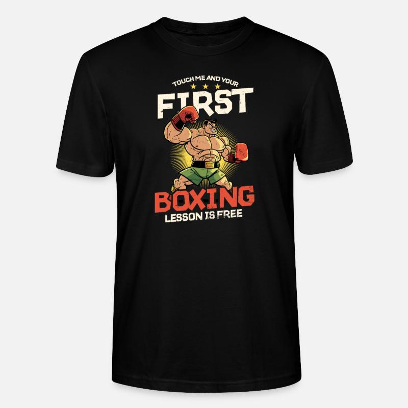 Première leçon de boxe gratuite - T-shirt bio CRAFTER Stanley Stella Unisexe - noir
