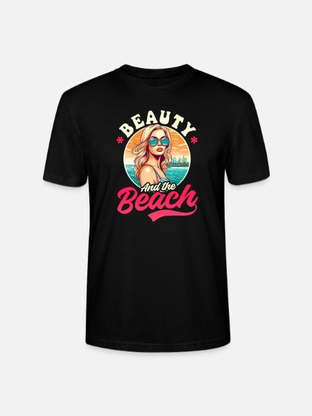 Summer Vacation Beauty And Beach - Stanley/Stella CRAFTER Unisex Organic T-Shirt - black