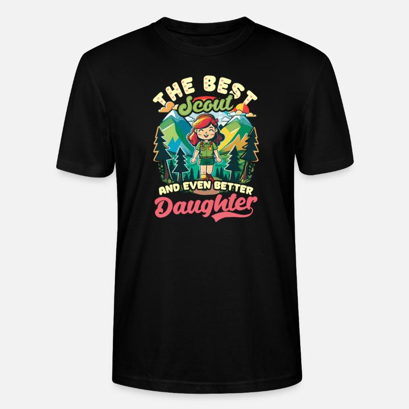 Scouting Bester Scout Sogar Tochter - Stanley/Stella Unisex Bio-T-Shirt CRAFTER - Schwarz