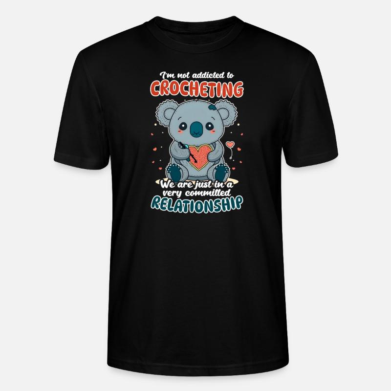 Crochet relation engagée Coala - T-shirt bio CRAFTER Stanley Stella Unisexe - noir