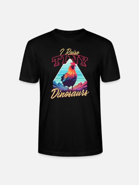 Chicken Farmer Raise Tiny Dinosaurs - Stanley/Stella CRAFTER Unisex Organic T-Shirt - black